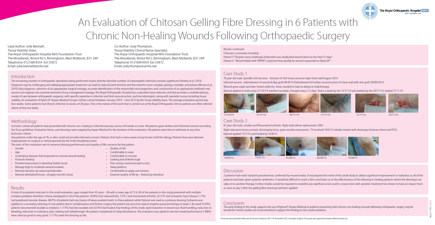 An evaluation of Chitosan Gelling fibre dressing